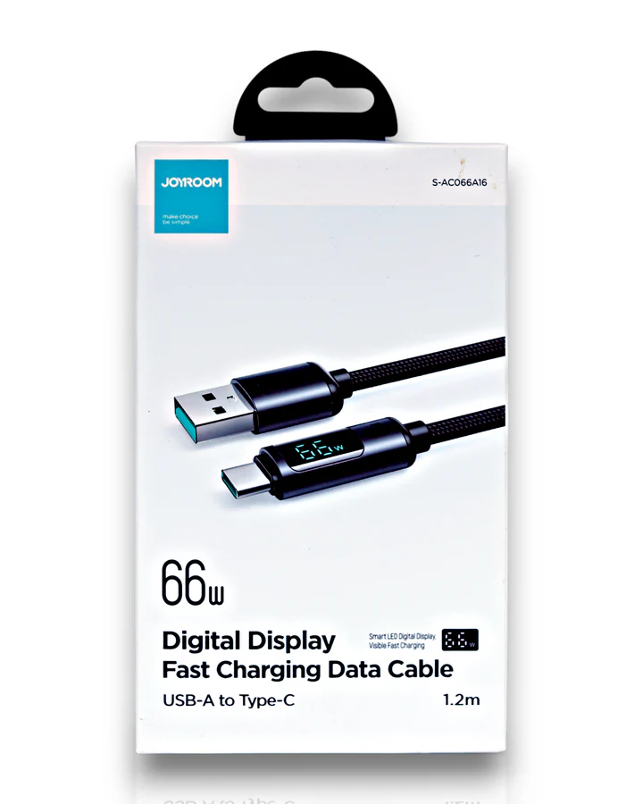 Braided USB Data Cable with Display